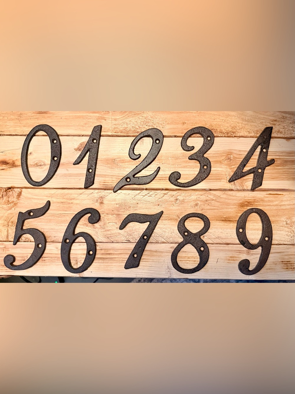 4âH - Rustic Black Metal House Numbers 0-9 available